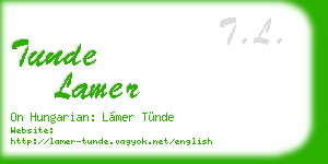 tunde lamer business card